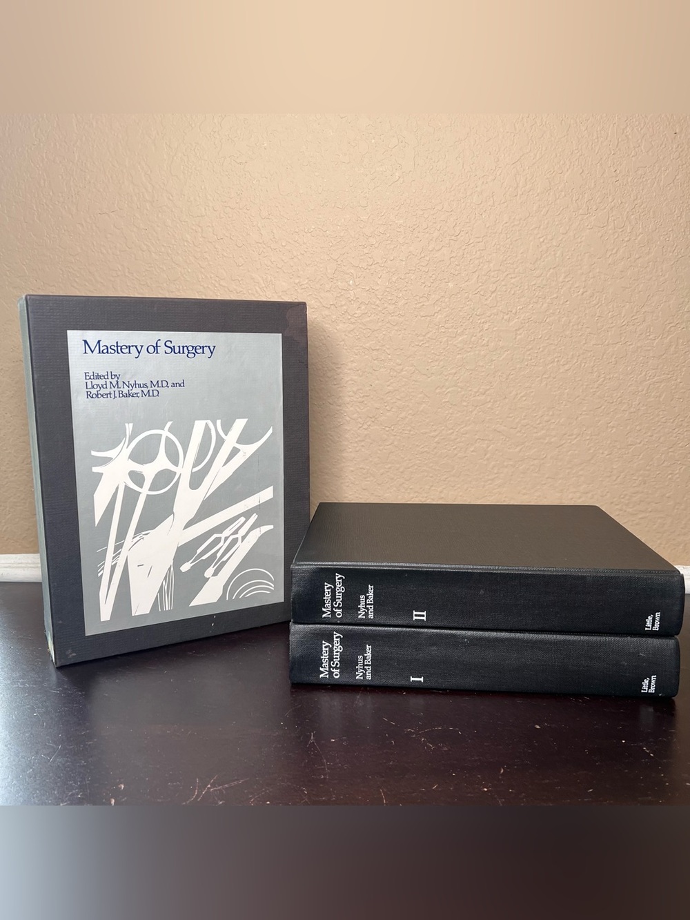 Vintage 1984 Mastery of Surgery by Nyhus and Baker, Two Volume Surgical Textbook